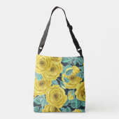 Sac Ajustable Roses d'aquarelle jaune avec feuilles et pattes de (Dos)