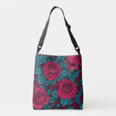 Sac Ajustable Roses en rouge et bleu (Dos)