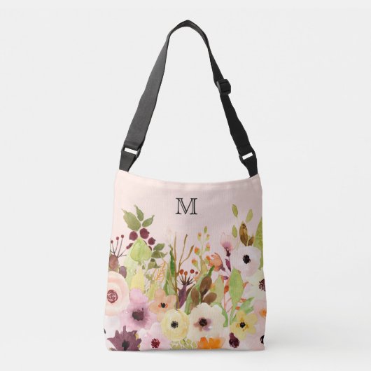 Sac Ajustable Roses roses roses pavois Monogramme (Devant)