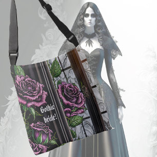 Sac Ajustable Roses violets près de la fenêtre - style gothique