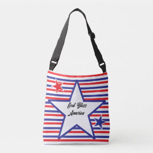 Sac Ajustable Rouge Blanc Bleu Étoiles Rayures Dieu Béni Amériqu
