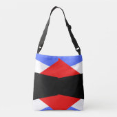 Sac Ajustable Rouge & Bleu moderne & noir & blanc bloc de couleu (Dos)