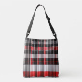 Sac Ajustable Rouge Noir Abstrait Plaid Collection populaire (Dos)