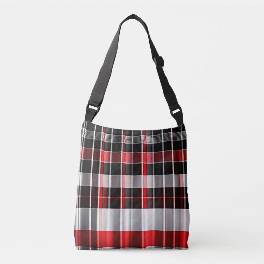Sac Ajustable Rouge Noir Abstrait Plaid Collection populaire (Devant)