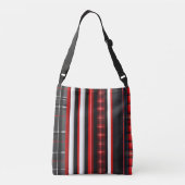 Sac Ajustable Rouge Noir Abstrait Plaid Collection tendance (Dos)