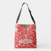 Sac Ajustable Rouge, Vert & Or Mystic Lotus Asiatique Abstrait (Dos)