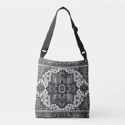 Sac Ajustable RUG PERSIEN - noir et blanc (Devant)