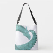 Sac Ajustable Sage vert coeur dragon sur blanc (Dos)
