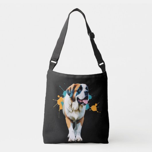 Sac Ajustable Saint Bernard Vector Art aux couleurs vives (Devant)