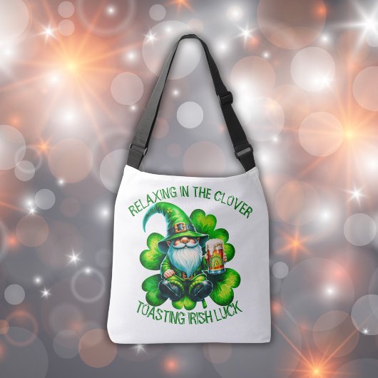 Sac Ajustable Saint Patrick Gnome mignonne avec bière |