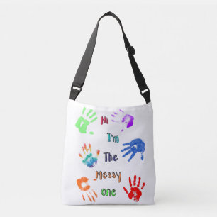 Sac Ajustable Salut, je suis The Messy One - Paint Handprints