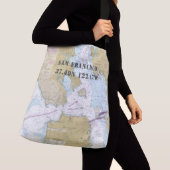 Sac Ajustable San Francisco Latitude Longitude Thème Nautique (De près)