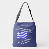 Sac Ajustable Sang d'Hellas et d'Ouzo Personnalisé (Dos)