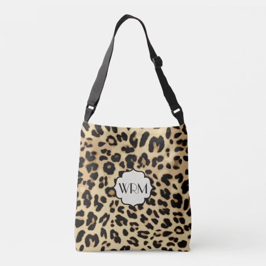 Sac Ajustable Sassy Empreinte de léopard Monogrammed (Dos)