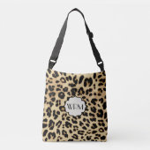 Sac Ajustable Sassy Empreinte de léopard Monogrammed (Devant)