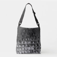 SATIN GRIS EN CUIR D'ALLIGATOR DU CRU "HORNBACK"