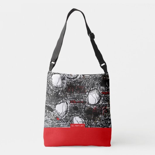 Sac Ajustable Scribble noir et rouge (Dos)