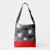 Sac Ajustable Scribble noir et rouge (Devant)