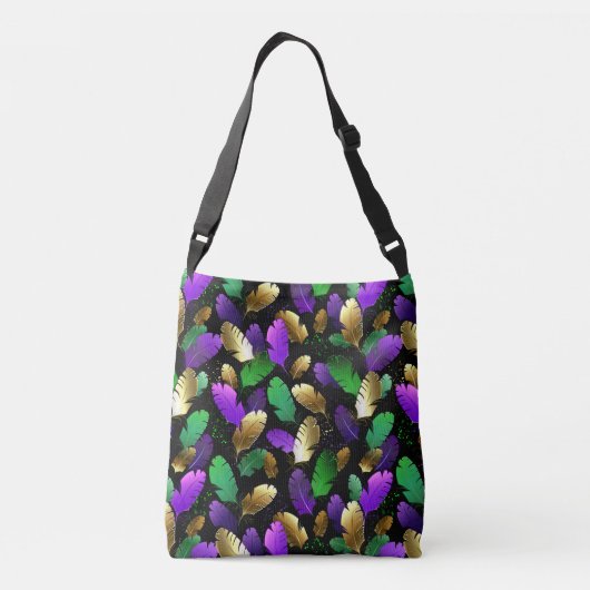 Sac Ajustable Seamless Pattern with Mardi Gras feathers (Dos)