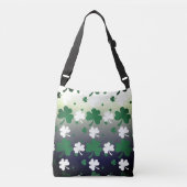 Sac Ajustable Shamrock, vert et blanc sur terrain grisé (Devant)