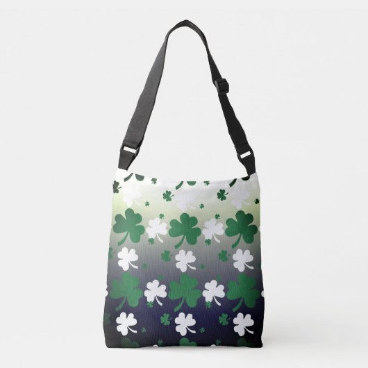 Sac Ajustable Shamrock, vert et blanc sur terrain grisé (Devant)