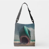 Sac Ajustable Shark sculpture on the beach (Devant)