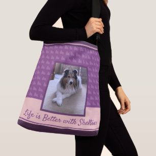 Sac Ajustable Shetland Sheepdogs Photo : Purple and Pink