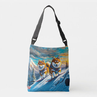 Sac Ajustable Shiba Inu On Snowboards 02 Design : Rich AMeN Gill