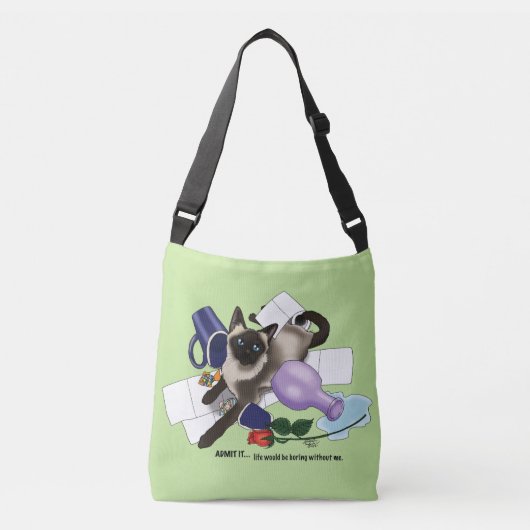 Sac Ajustable siamese Cat Mischief drôle (Devant)