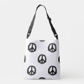 Sac Ajustable signe de paix noir et blanc design carrosserie (Dos)