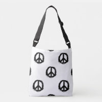 signe de paix noir et blanc design carrosserie