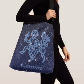 Sac Ajustable Signe Gemini Constellation et Zodiaque avec étoile (De près)