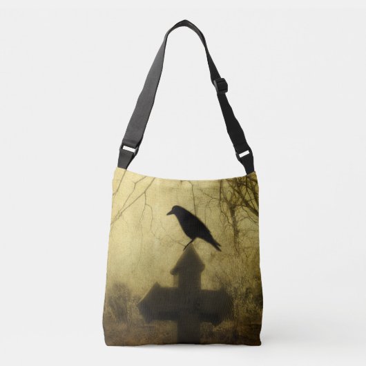Sac Ajustable Silhouette de corbeau gothique (Devant)