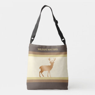Sac Ajustable Silhouette de renne sur tons ivoire et marron