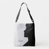 Sac Ajustable Silhouette féminine moderne sur gris clair (Dos)