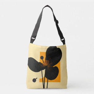 Sac Ajustable Silhouette Florale Noire Moderne