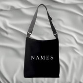 Sac Ajustable Simple Black Custom Ajouter Votre Nom Élégant