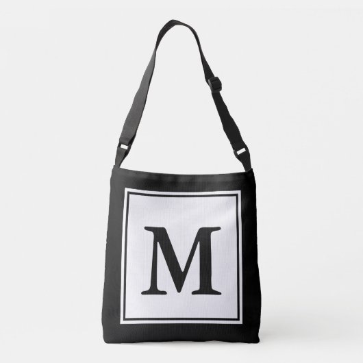 Sac Ajustable Simple noir et blanc avec Modèle Monogram (Dos)