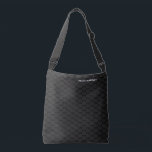 Sac Ajustable Simple Plain Black Gray<br><div class="desc">Minimaliste, plain, professionnel et simple with solid black gray monogram patterned background. Clean White Sans-Serif font letters for your text.</div>