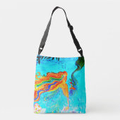 Sac Ajustable sirène à cheveux arc-en-ciel bleu (Dos)