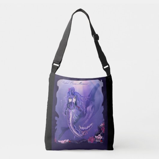 Sac Ajustable Sirène d'océan violet (Devant)