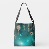 Sac Ajustable Skeleton Keys on Green Background (Dos)