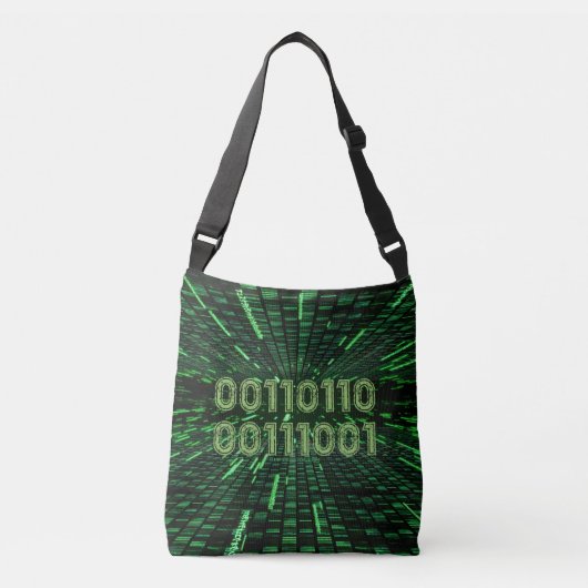 Sac Ajustable SlipperyJoe's 69 code binaire vert vibrant calcul (Devant)