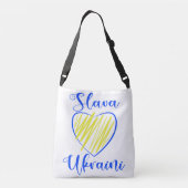 Sac Ajustable Slogan Slava La gloire ukrainienne au coeur de l'U (Dos)