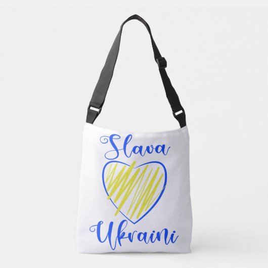 Sac Ajustable Slogan Slava La gloire ukrainienne au coeur de l'U (Devant)