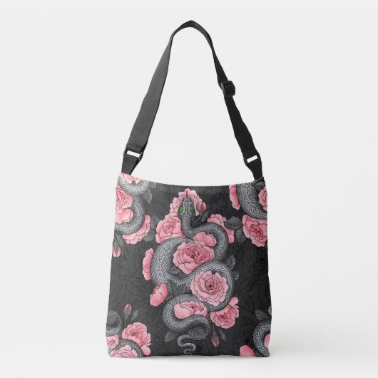 Sac Ajustable Snakes and peach roses (Devant)