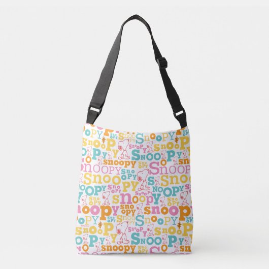 Sac Ajustable Snoopy Pastel Text Pattern (Devant)