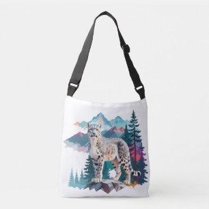Sac Ajustable Snow Leopard Vector Art Animal Dans Le Majestic