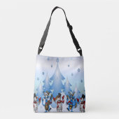 Sac Ajustable Snowman et Reindeers dansent sous les arbres (Dos)