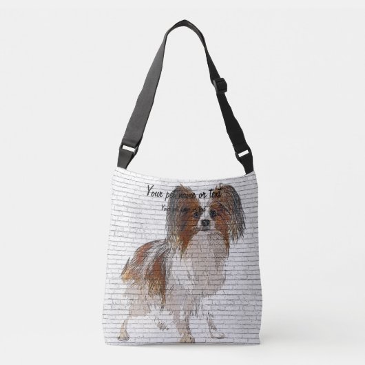 Sac Ajustable So mignon chien Papillon - Arrière - plan de bloc  (Devant)